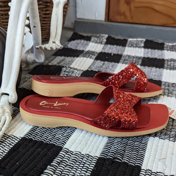 Vintage Deadstock Chinese Laundry Sparkly Sandals - Picture 4 of 5